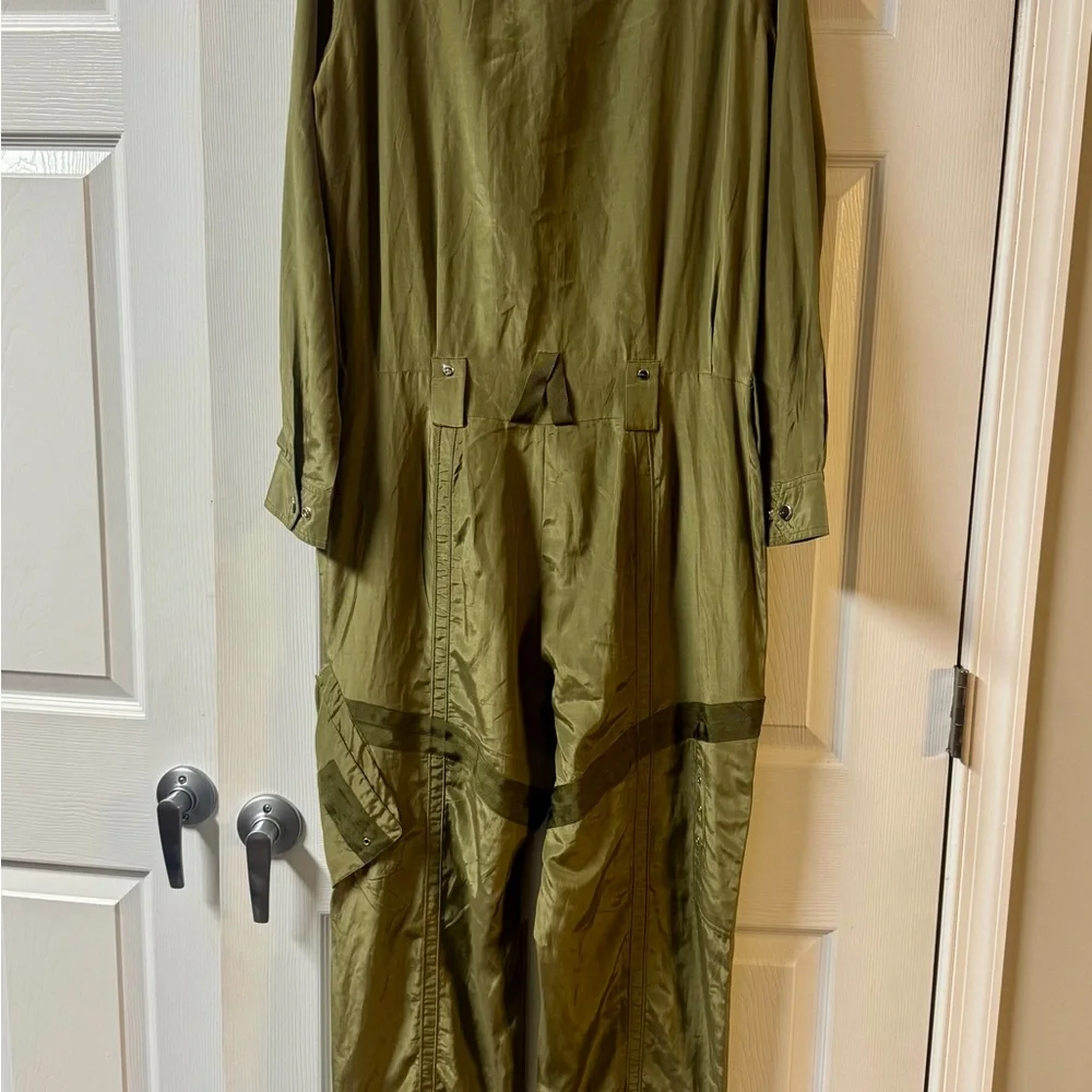 Polo Ralph Lauren Women’s Minimalist Utility Jumpsuit Moss Green Size 4 - Picture 4 of 16